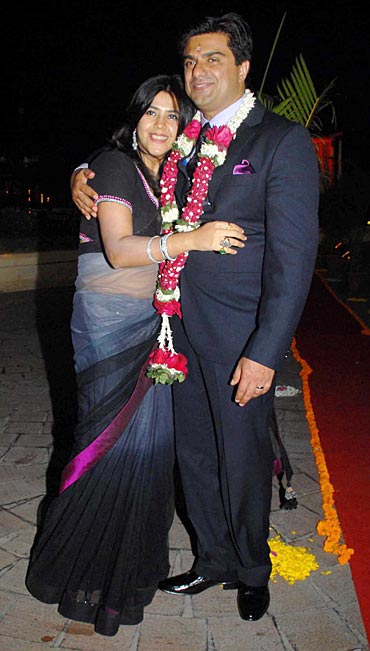 Ekta Kapoor and Samir Soni