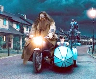 Rubeus Hagrid and Harry Potter