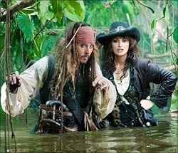 A scene from Pirates of the Caribbean: On Stranger Tides
