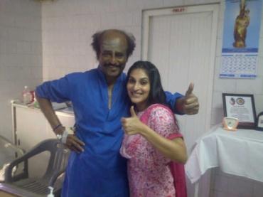 IMAGE: Dhanush tweets pic of Rajni in hospital - Rediff.com Movies