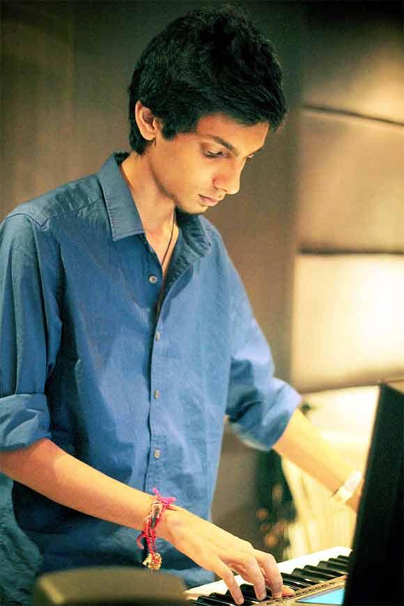 Anirudh Ravichander at work in the studio