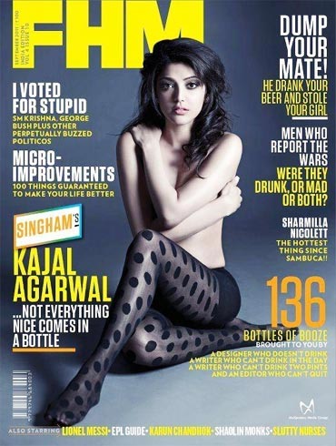 Kajal Agarwal on the cover of FHM India