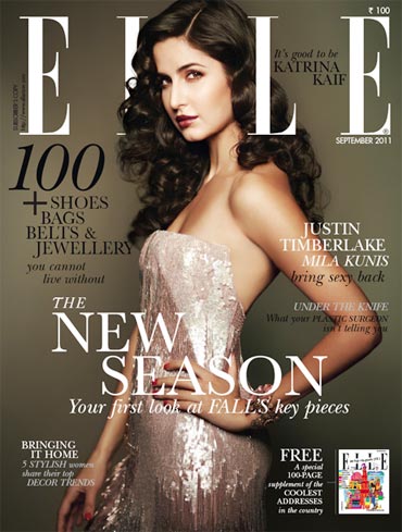 Katrina Kaif on elle magazine Image Nargis Fakhri on Vogue cover