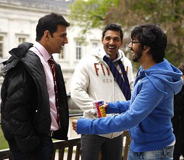 Akshay Kumar, John Abraham and Rohit Dhawan