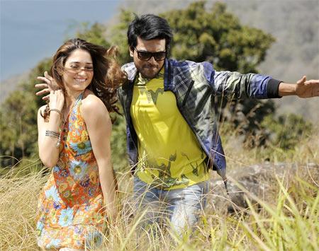 Tamannaah and Ram Charan Tej in Rachcha