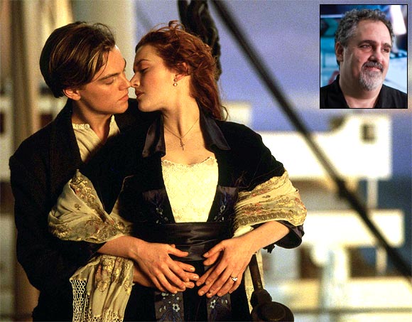 A scene from Titanic. Inset: Producer Jon Landau