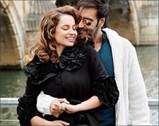 Kangna Ranaut and Ajay Devgn in Tezz