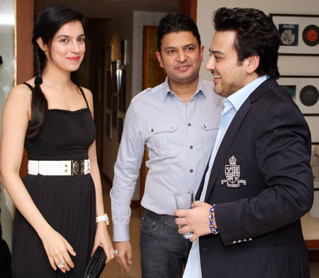 Divya Khosla, Bhushan Kumar and Adnan Sami