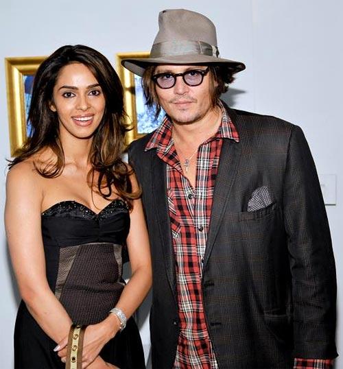 Mallika Sherawat and Johnny Depp