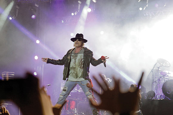 Axl Rose on stage