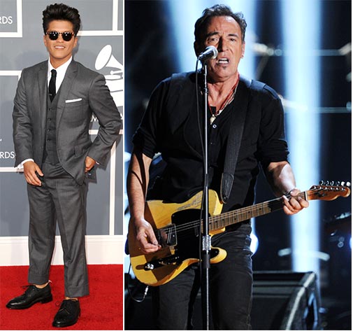 Bruno Mars and Bruce Springsteen