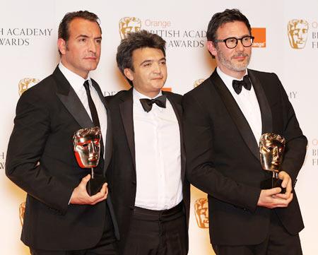 Jean Dujardin, Thomas Langmann and Michel Hazanavicius