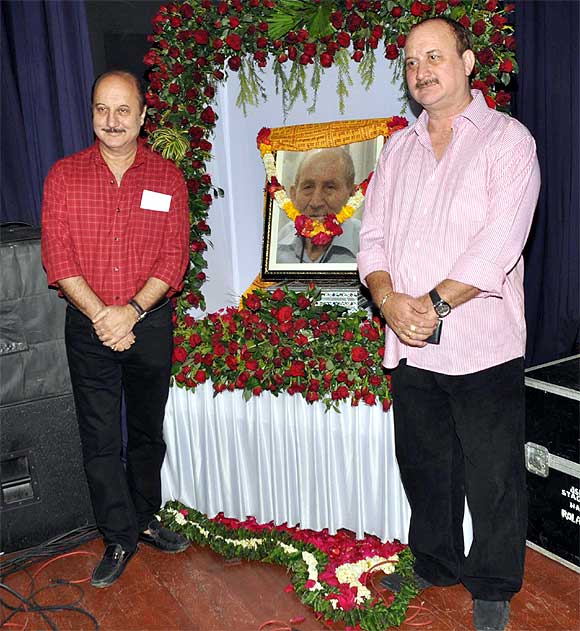 Anupam Kher and Raju Kher