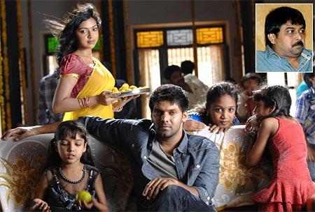 A scene from Vettai. Inset: Director Lingusamy