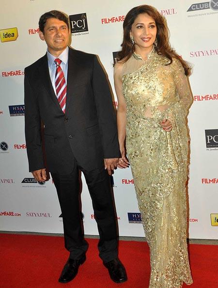 Madhuri Dixit with husband Sriram Nene