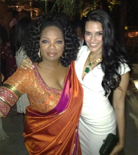 Oprah Winfrey and Neha Dhupia