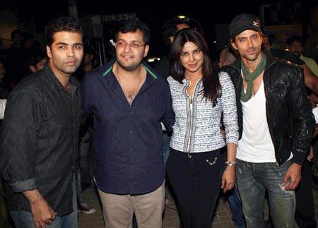 Karan Johar, Karan Malhotra, Priyanka Chopra and Hrithik Roshan