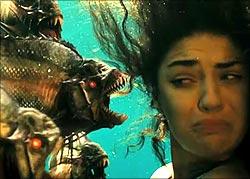 A scene from Piranha 3DD