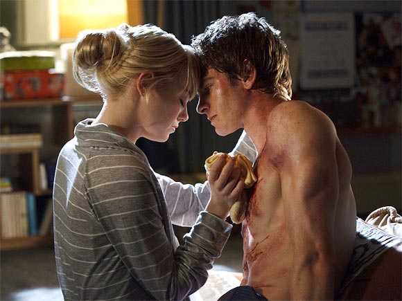 Emma Stone and Andrew Garfield in The Amazing Spider-Man