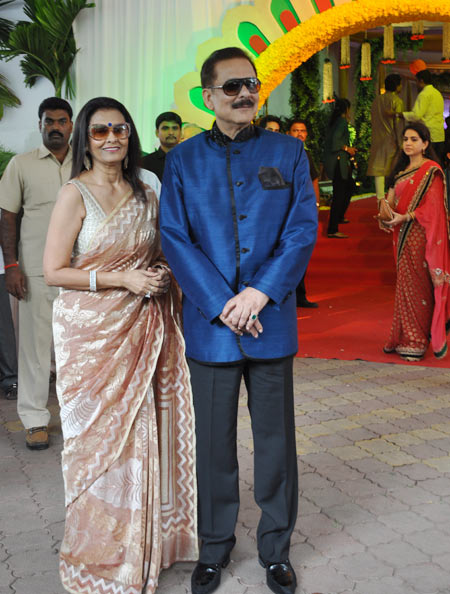 Subroto Roy with wife