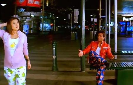 Preity Zinta and Saif Ali Khan in Salaam Namaste