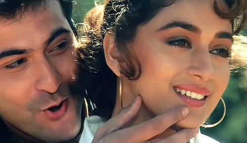 Sanjay Kapoor and Madhuri Dixit in Raja