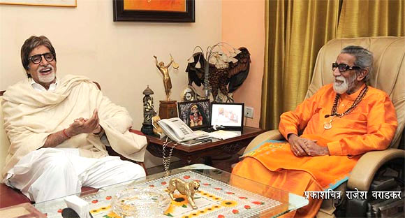 Amitabh Bachchan and Bal Thackeray