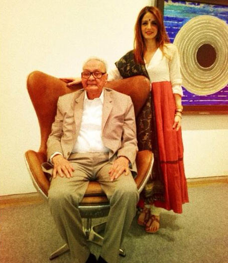 Sussanne Roshan with S H Raza
