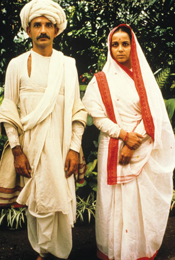 Ben Kingsley, Rohini Hattangady as the young Mohandas and Kasturba
