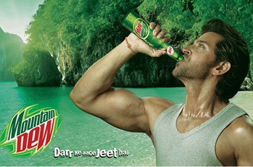 Hrithik Roshan in Mountain Dew ad