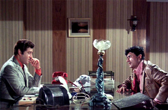Pran and Dev Anand in Johny Mera Naam