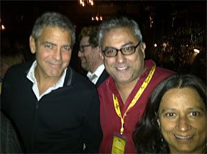 George Clooney, Aseem Chhabra and Geeta Misra