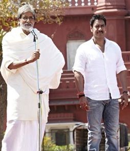 Amitabh Bachchan and Ajay Devgn in Satyagraha