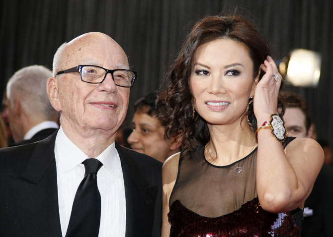 Rupert Murdoch and Wendy Deng