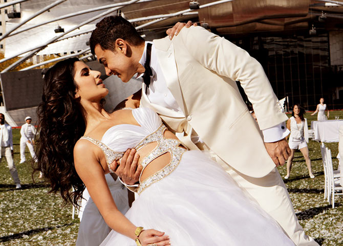 Katrina Kaif and Aamir Khan in Dhoom 3