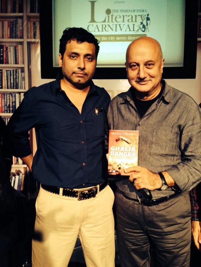 Neeraj Pandey and Anupam Kher at Ghalib Danger book launch in Mumbai