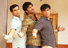 Raj Kumar Yadav, Sushant Singh Rajput and Amit Sadh in Kai Po Che