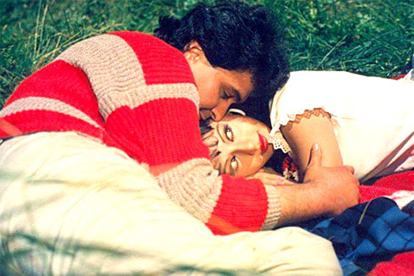 Rishi Kapoor with Sridevi in Chandni