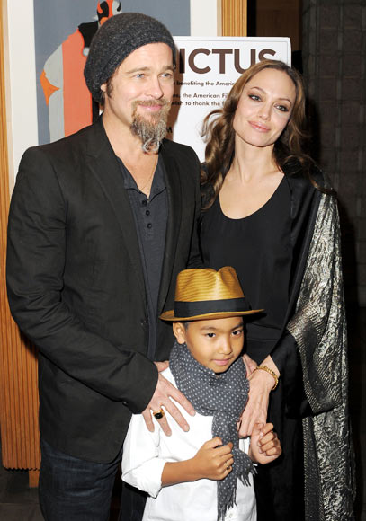 Brad Pitt, Angelina Jolie and Maddox Jolie-Pitt