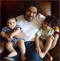 Kaizad Gustad with his sons