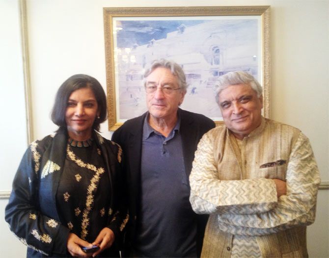 Shabana Azmi, Robert de Niro and Javed Akhtar