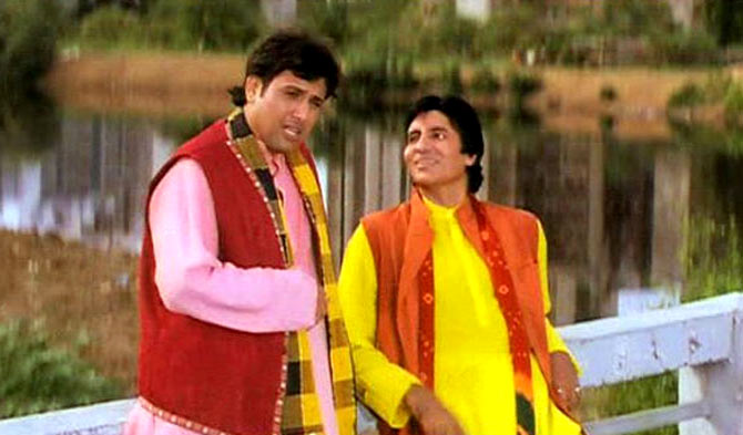 Govinda and Amitabh Bachchan in Bade Miyan Chhote Miyan
