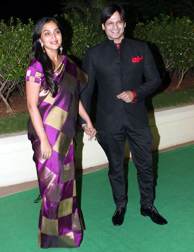 Vivek Oberoi with wife Priyanka Alva