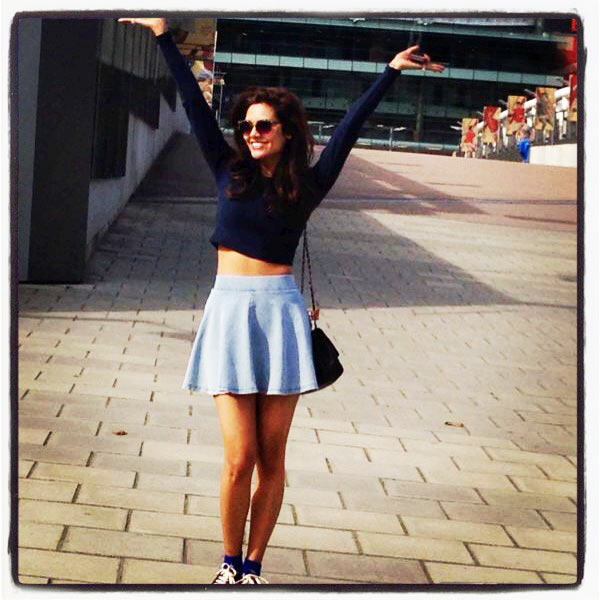 Esha Gupta at Emirates Stadium, home of Arsenal football club