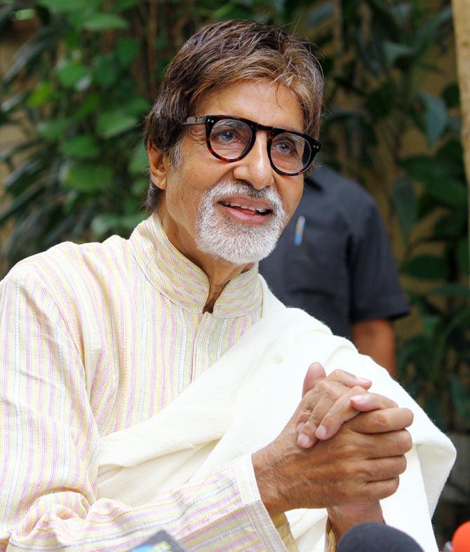 Amitabh Bachchan on his 71st birthday at his residence Janak