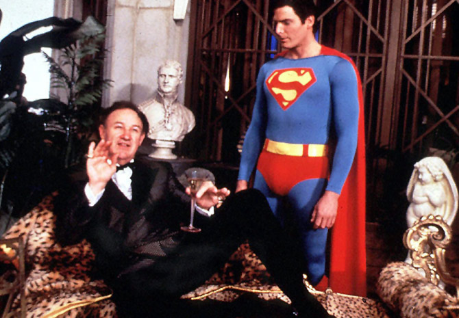 Gene Hackman and Christopher Reeves in Superman 