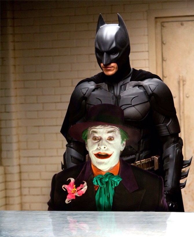 Michael Keaton and Jack Nicholson in Batman