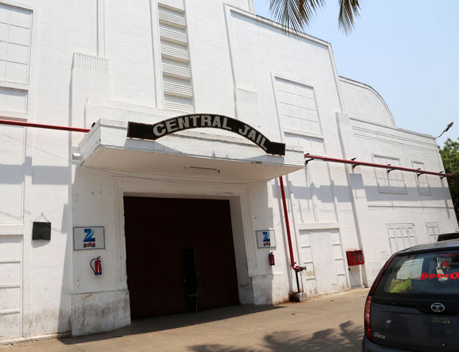 A jail set inside Prasad Studios