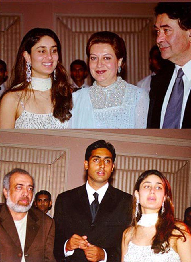 Kareena Kapoor with parents Babita and Randhir Kapoor and director JP Dutta
