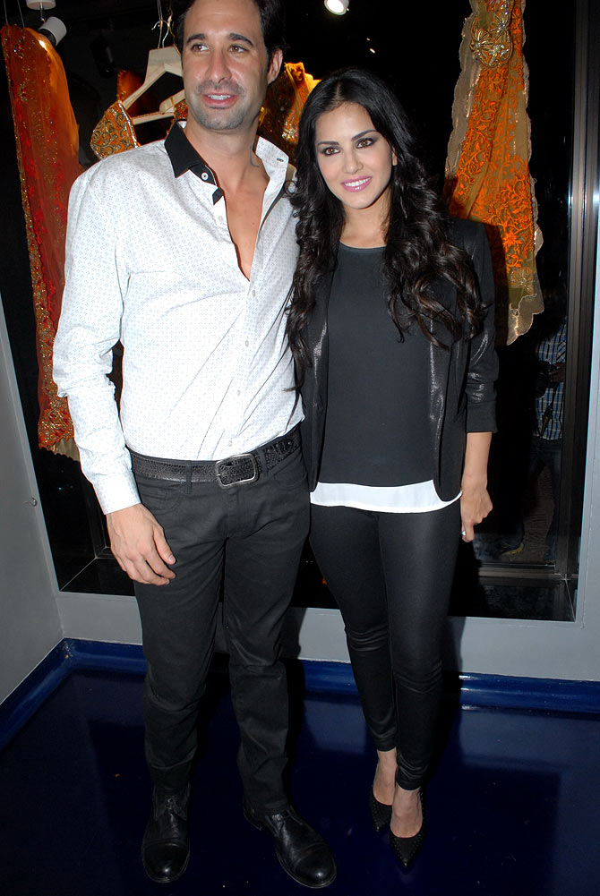 Sunny Leone with husband Daniel Weber